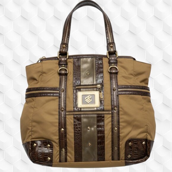 Vintage ROCAWEAR Gold/Beige/Brown Tote/Handbag – HARD TO FIND, Mint Condition - Picture 2 of 11